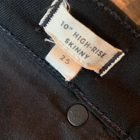 NWOT Madewell 10” Skinny High-Rise in Black Frost - Picture 8 of 11